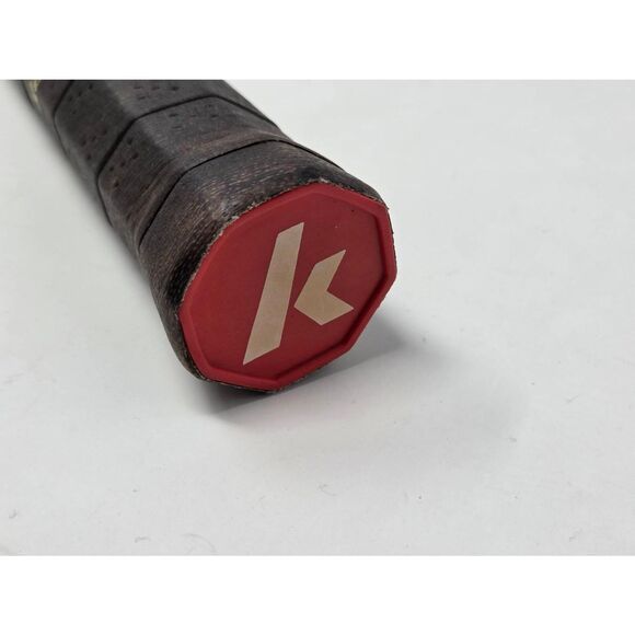 VINTAGE KAWASAKI SS-1100 TENNIS RACKET RACQUET CREAM BLUE WOODEN STANDARD 28" - Picture 9 of 9